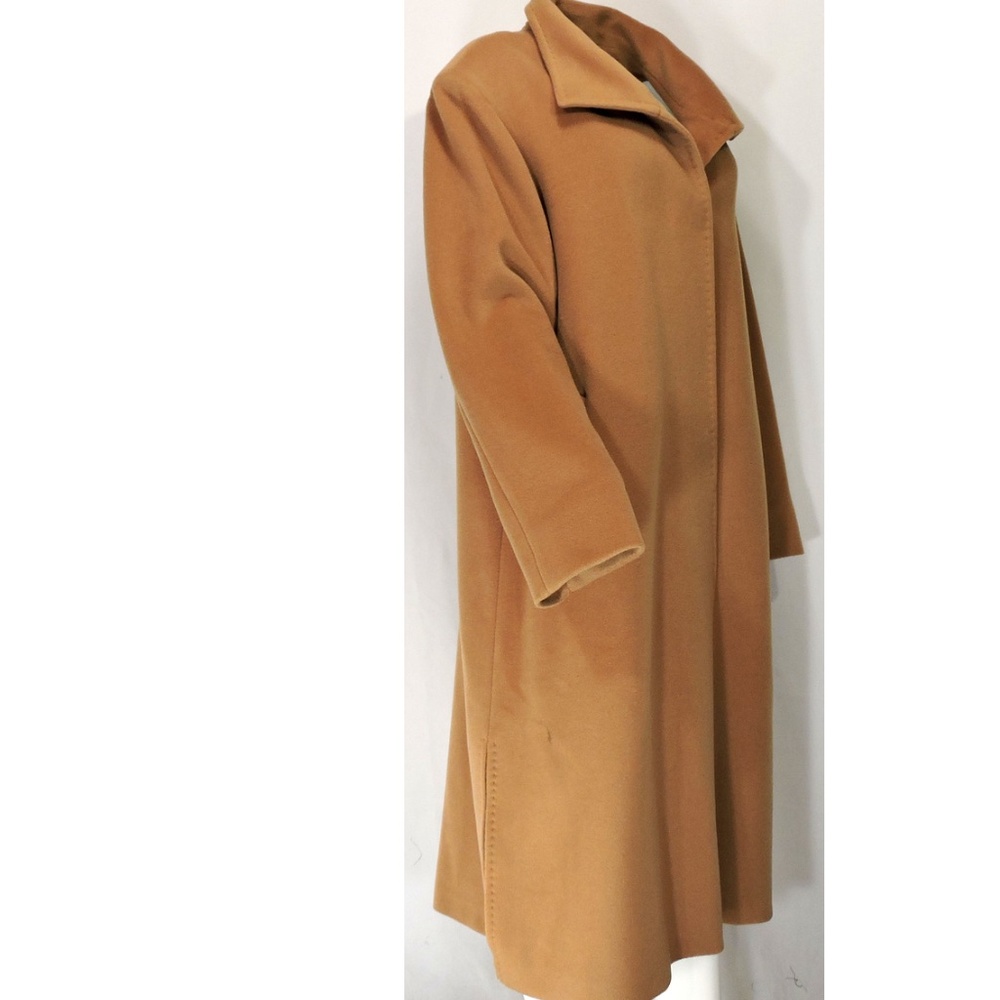 CINZIA ROCCA DUE 🇮🇹 WOMEN'S BROWN WOOL WINTER COAT SIZE 16 - Picture 4 of 7